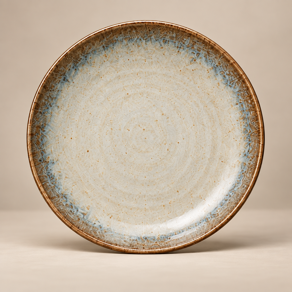 Zorvqalo™ Hand-Glazed Ceramic Dinner Plate image 2
