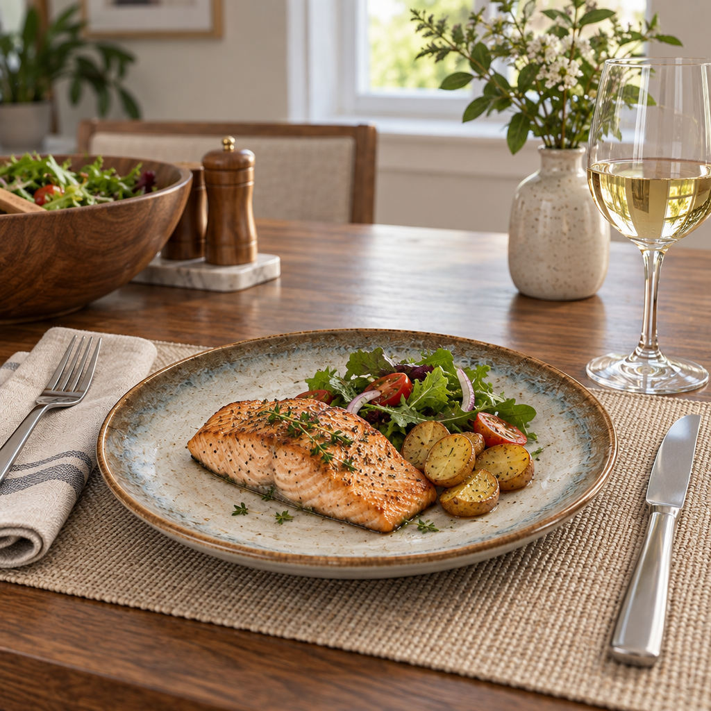 Zorvqalo™ Hand-Glazed Ceramic Dinner Plate image 4