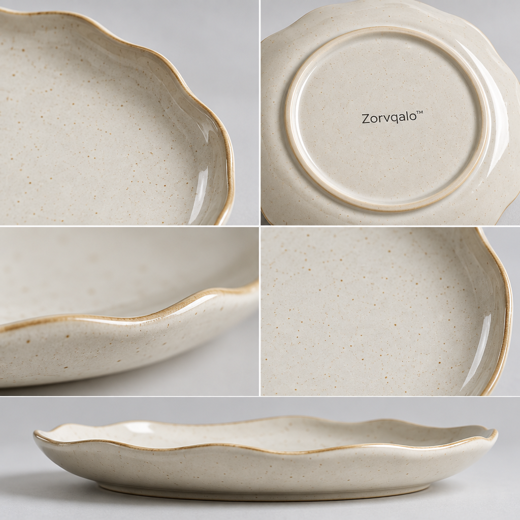 Zorvqalo™ Irregular-Edge Ceramic Plate image 3