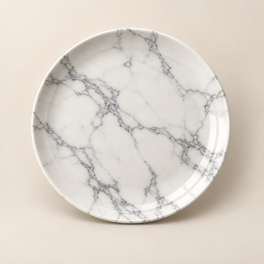 Zorvqalo™ Marble-Pattern Ceramic Plate image 2