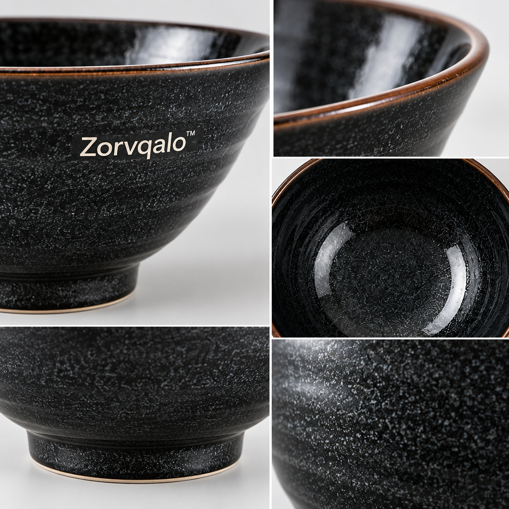 Zorvqalo™ Japanese Ceramic Ramen Bowl image 3