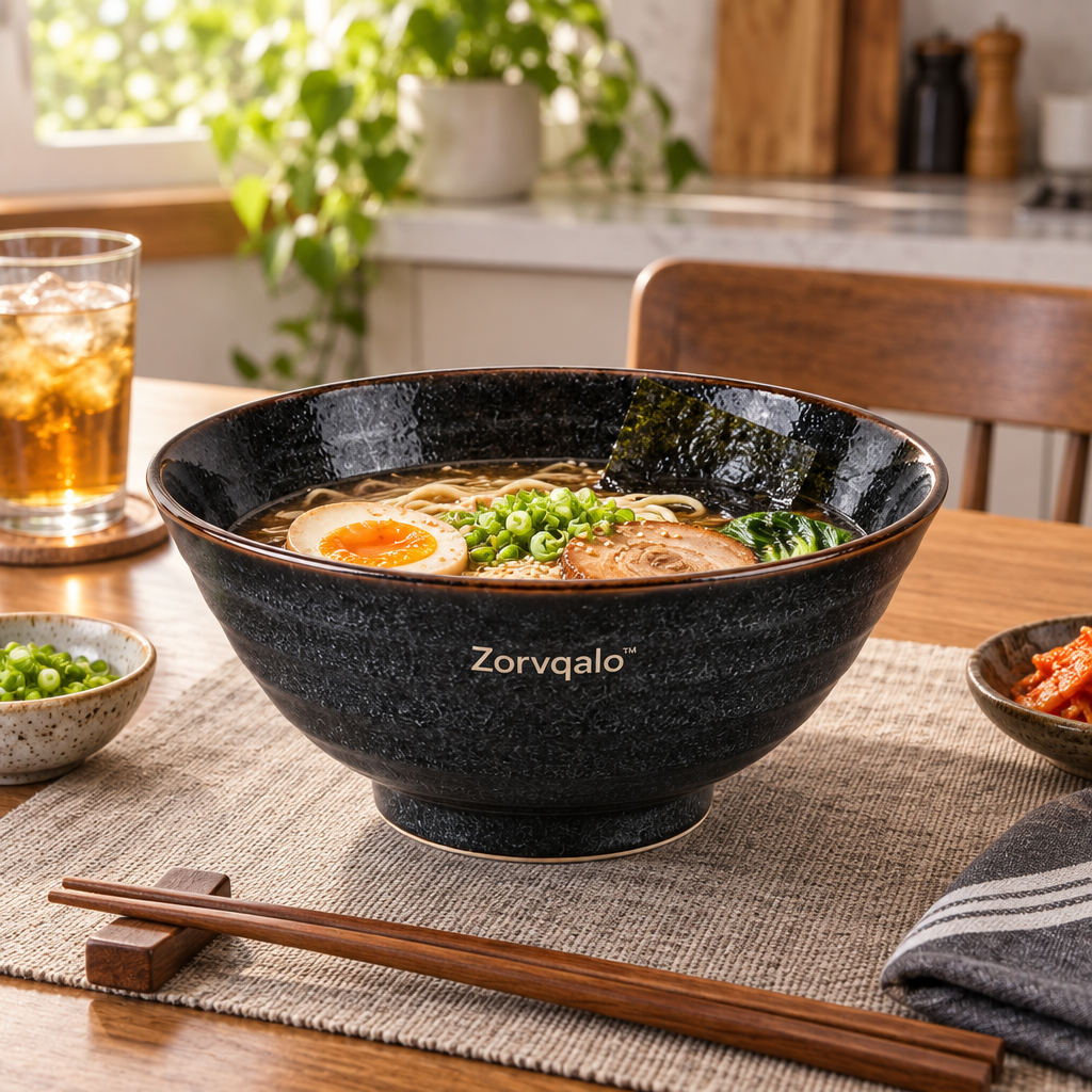 Zorvqalo™ Japanese Ceramic Ramen Bowl image 4
