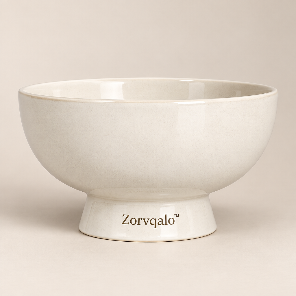 Zorvqalo™ Raised Ceramic Salad Bowl image 2