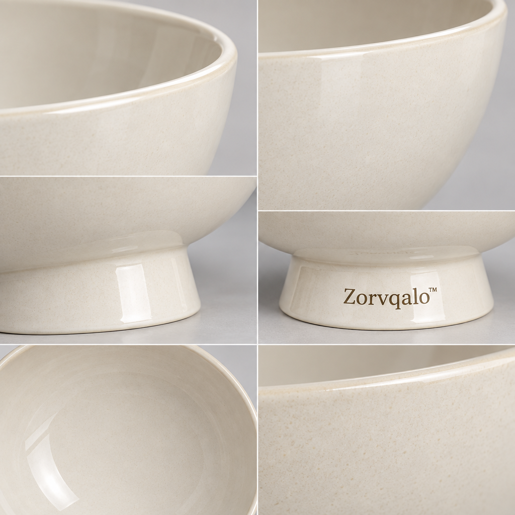 Zorvqalo™ Raised Ceramic Salad Bowl image 3