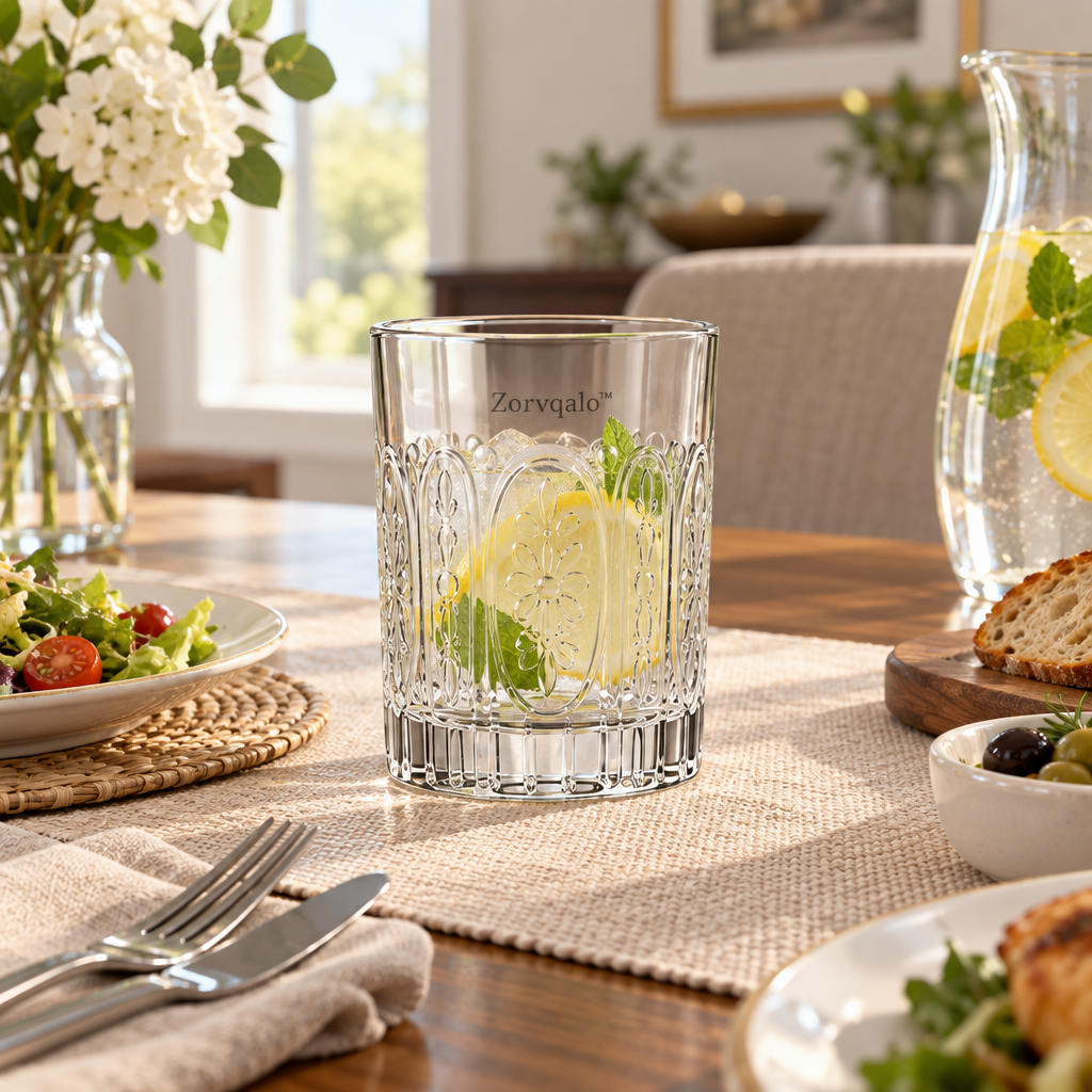 Zorvqalo™ Vintage Embossed Glass Tumbler image 4
