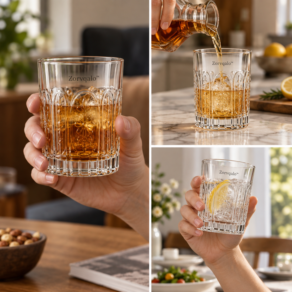 Zorvqalo™ Vintage Embossed Glass Tumbler image 5