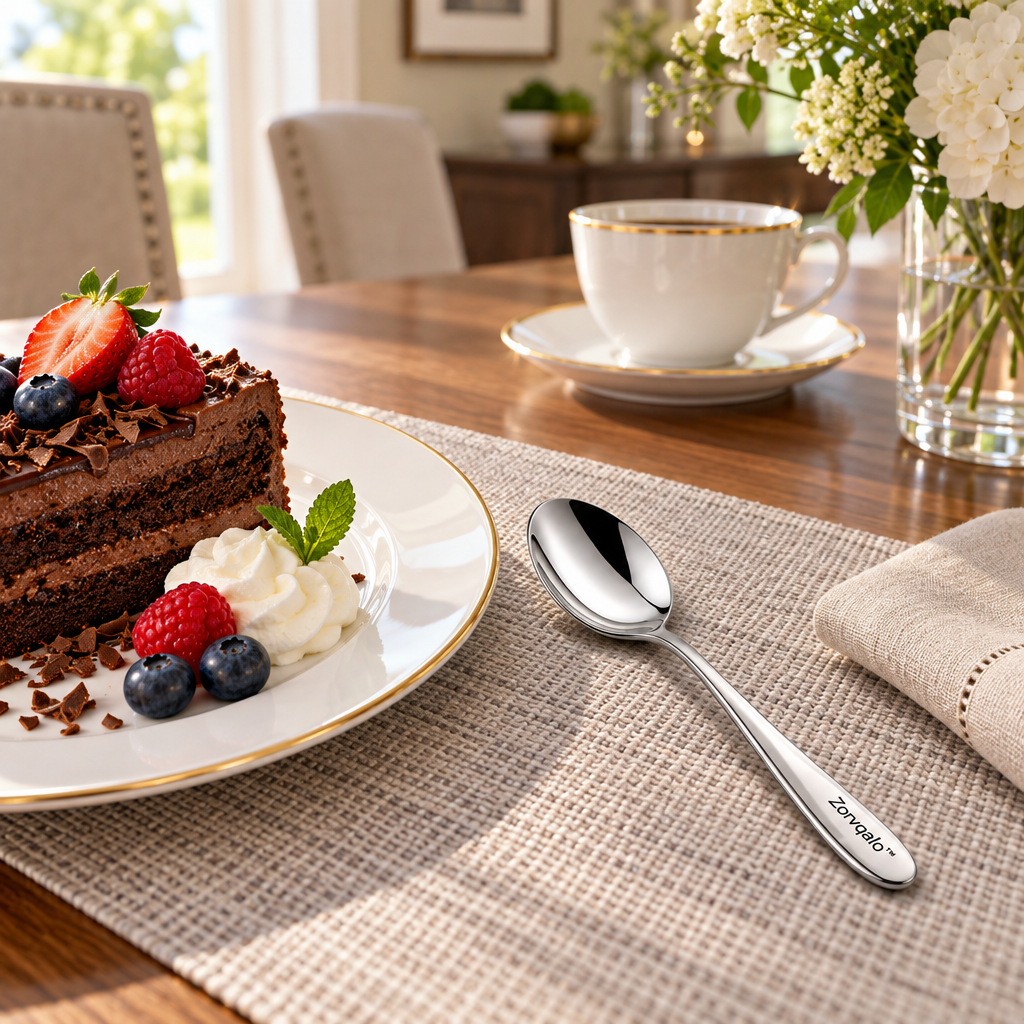 Zorvqalo™ Premium Stainless Steel Dessert Spoon image 4