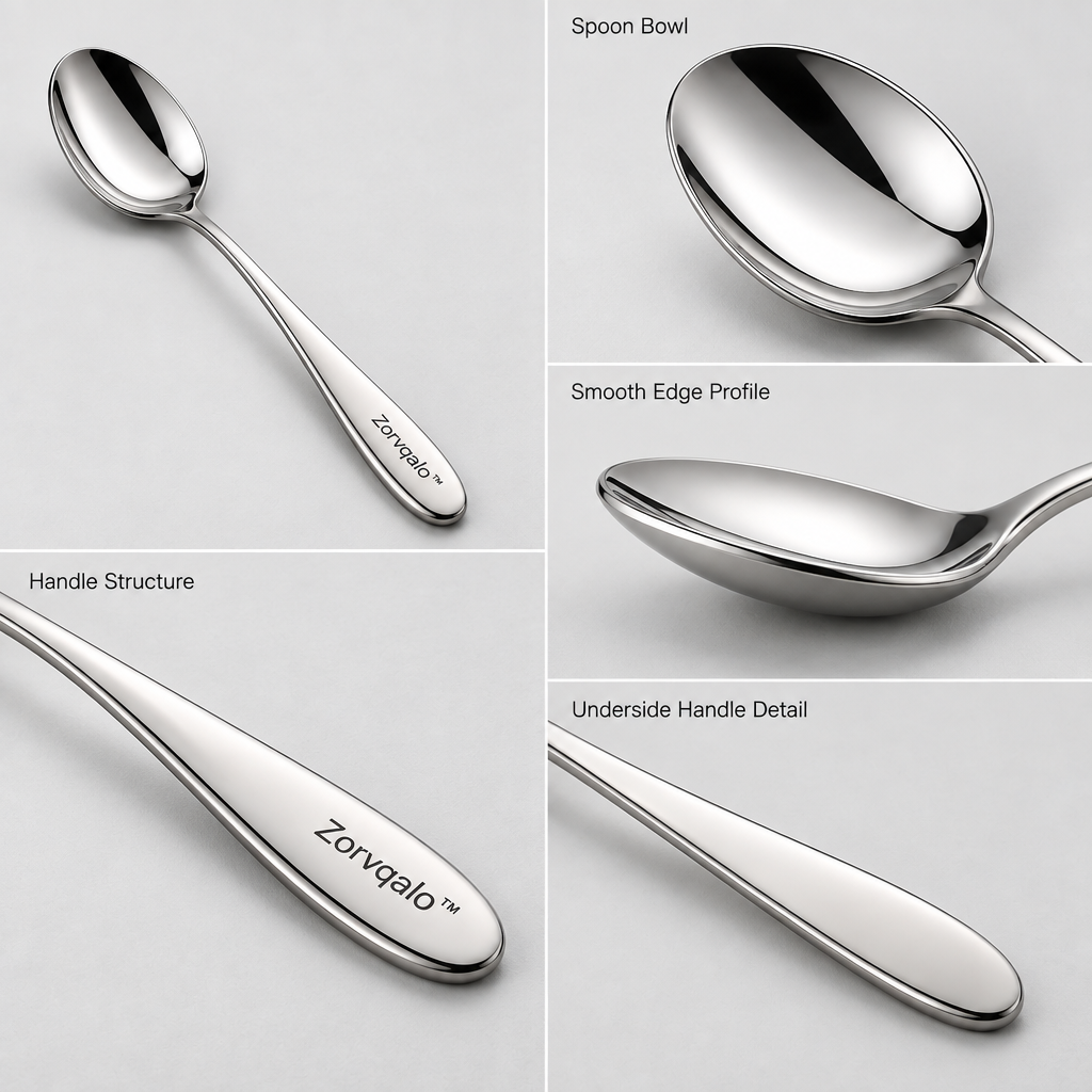 Zorvqalo™ Premium Stainless Steel Dessert Spoon image 6